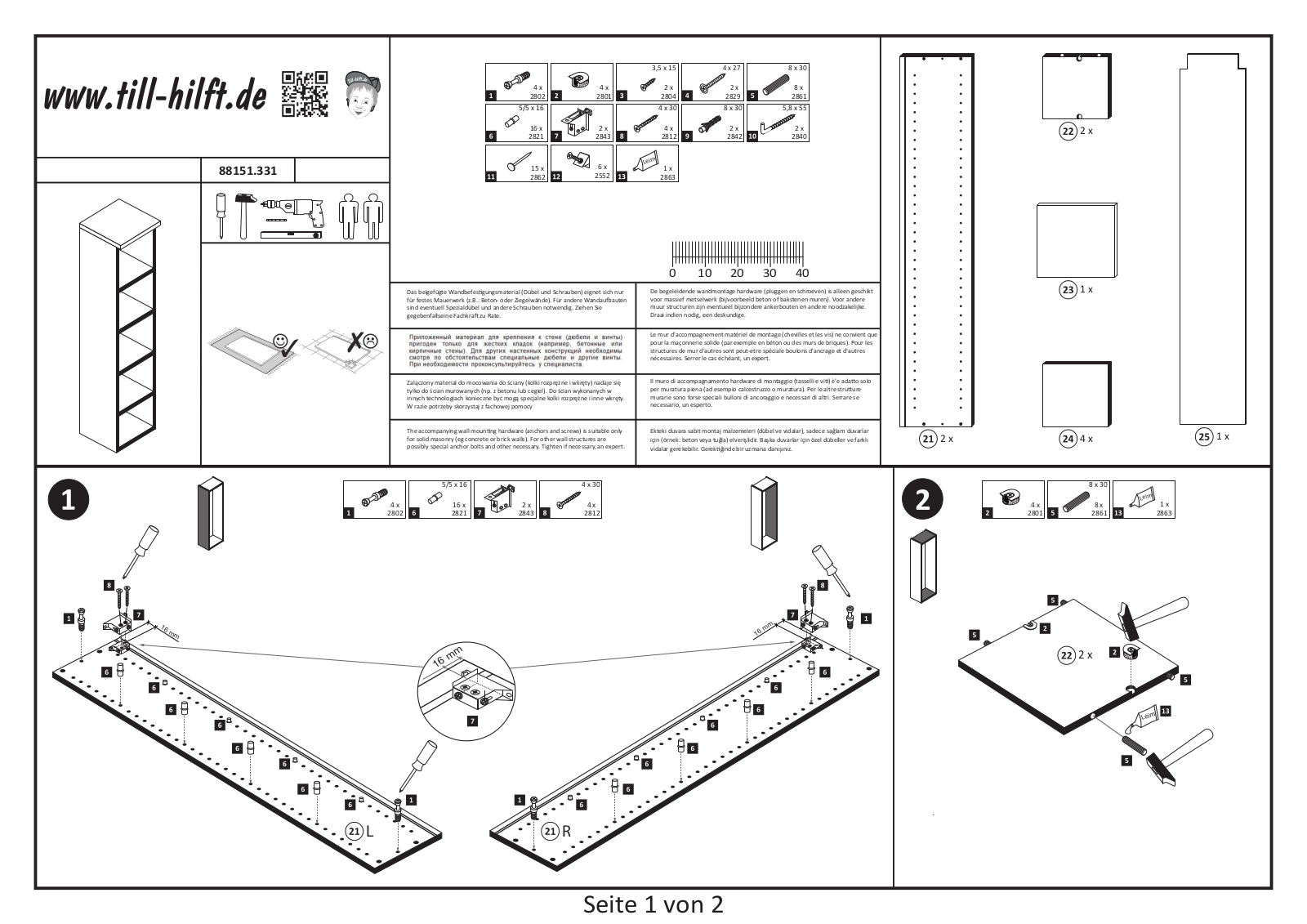 HELD MOBEL Catania Assembly instructions