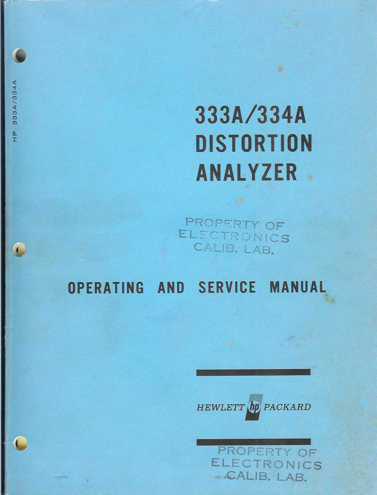 Hp 333A, 334A User Manual