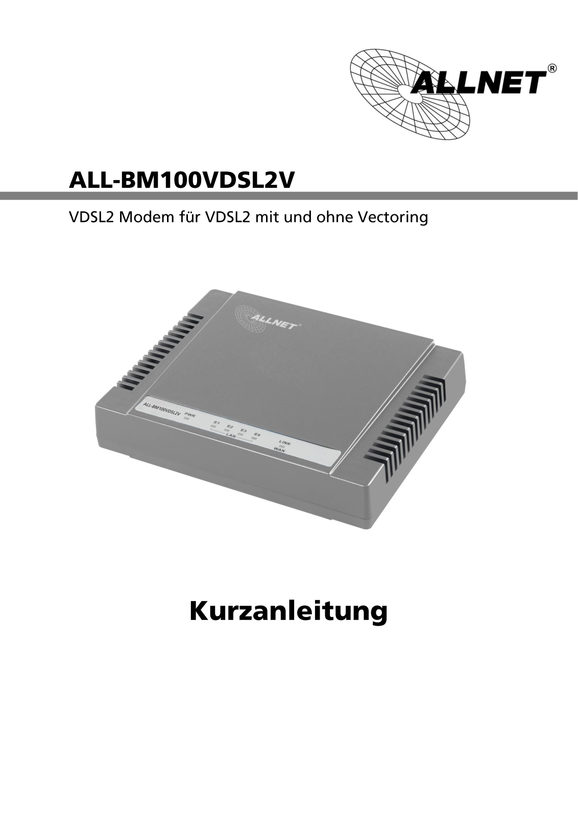 Allnet ALL-BM100VDSL2V User manual