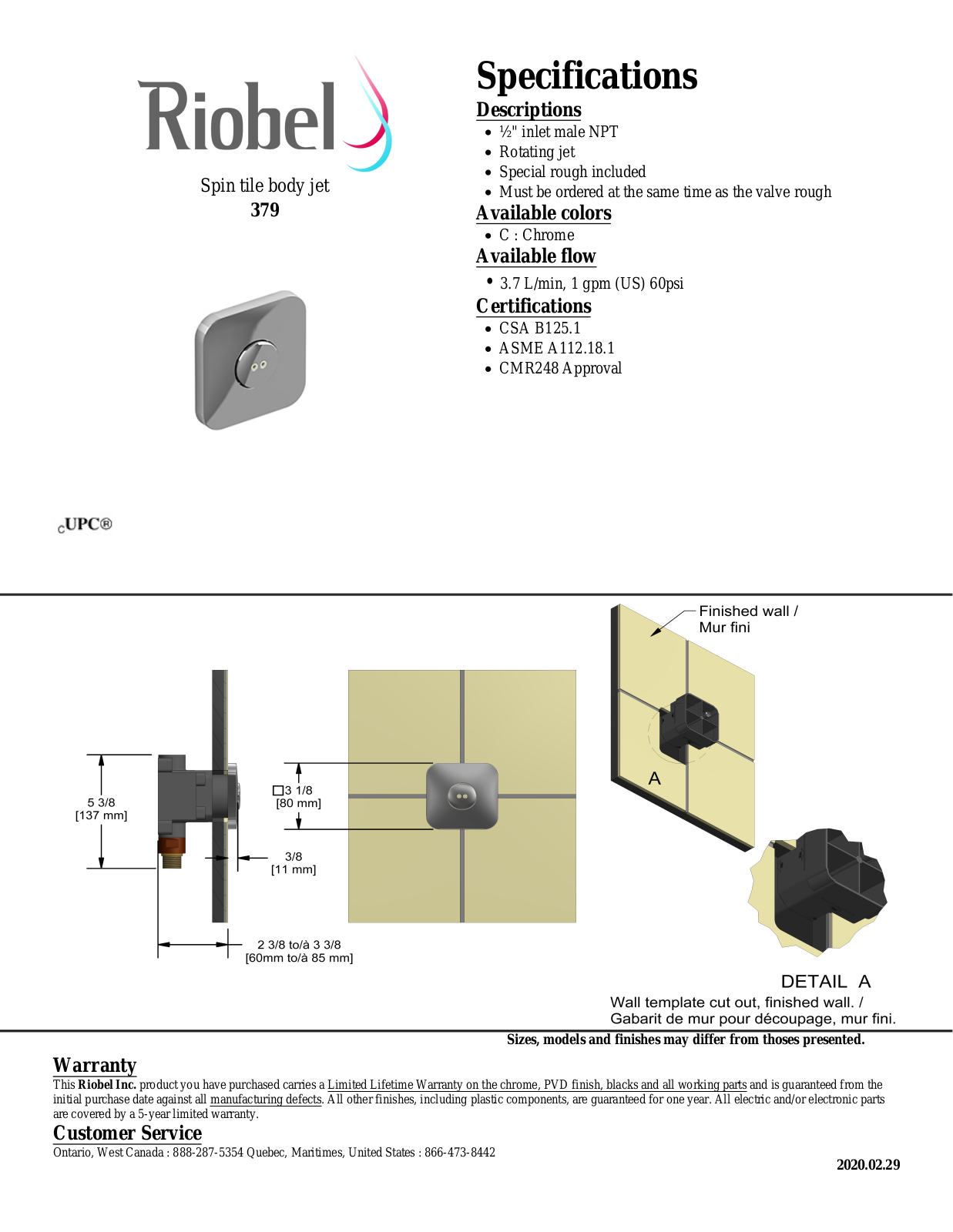 Riobel 379C Specifications - ManualMachine.com