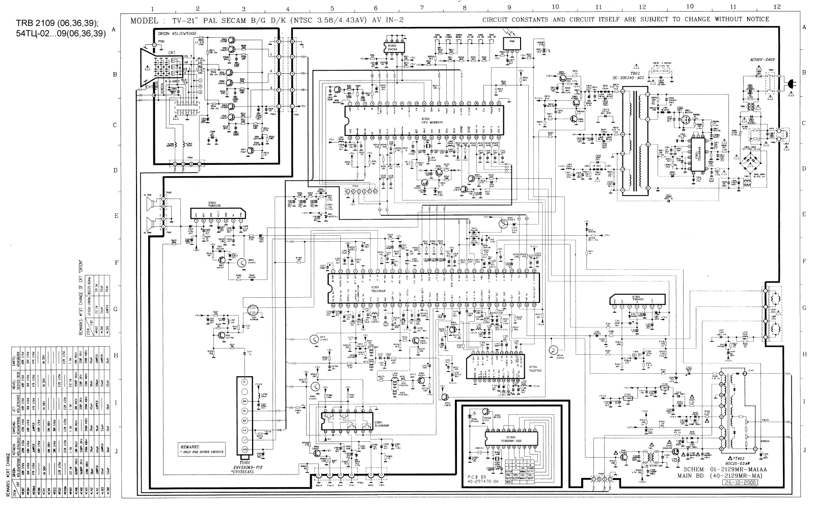 AVEST TCL 64ТЦ-02, TCL 54ТЦ-02, 64ТЦ-02, 54ТЦ-02 Schematic 168