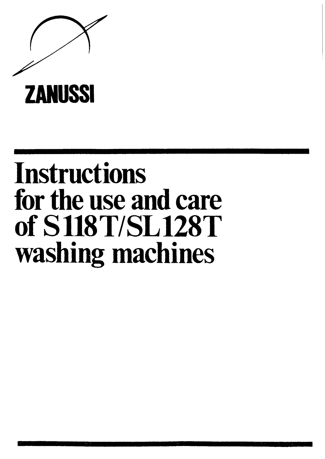 Zanussi SL 128T, S 118T User Manual