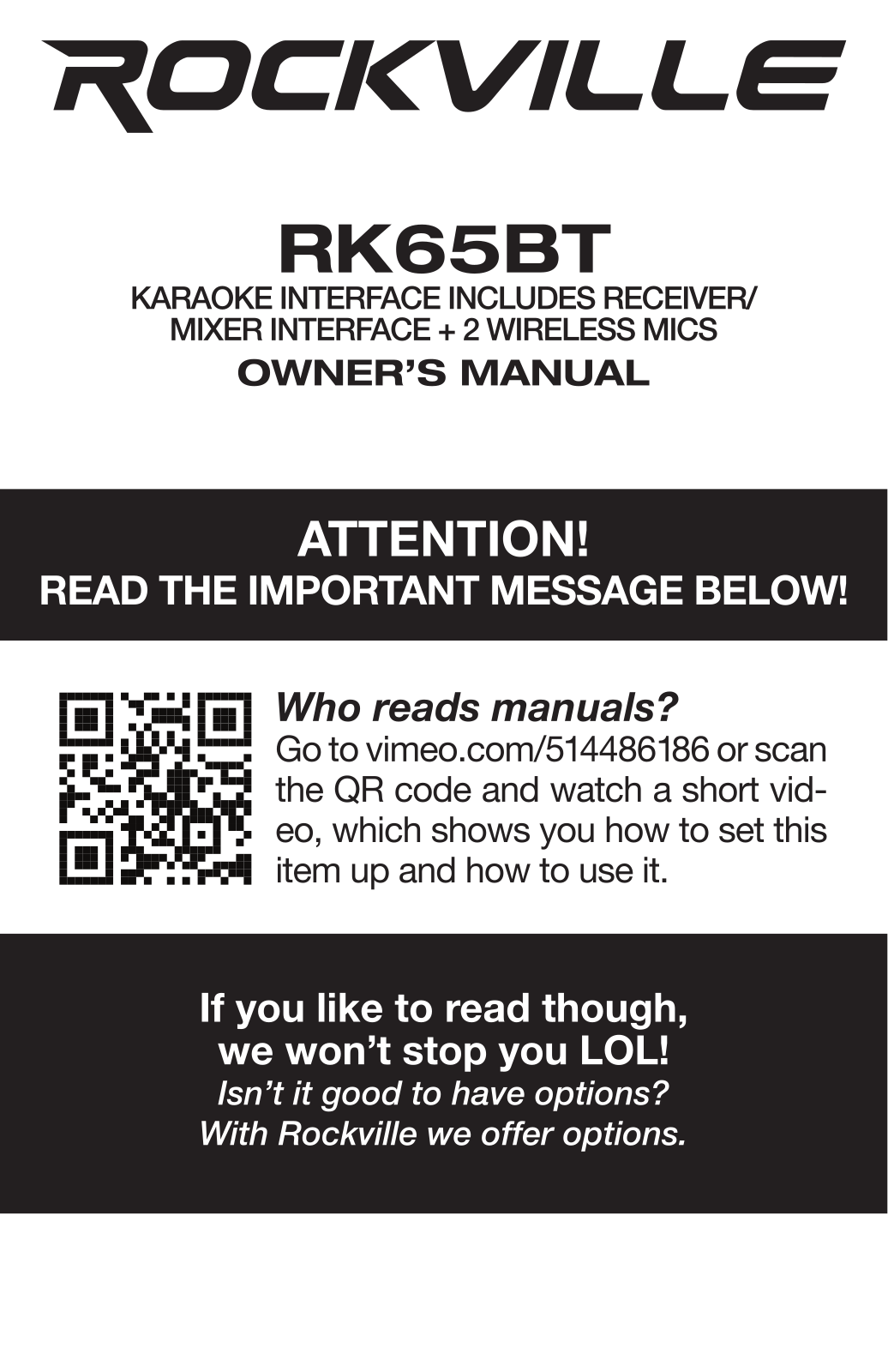 Rockville RK65BT User manual