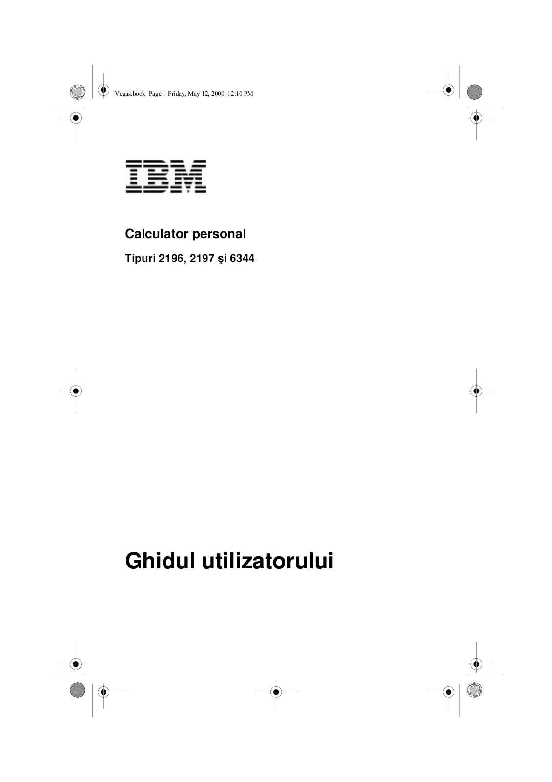 IBM 2196, 2197, 6344 User Manual