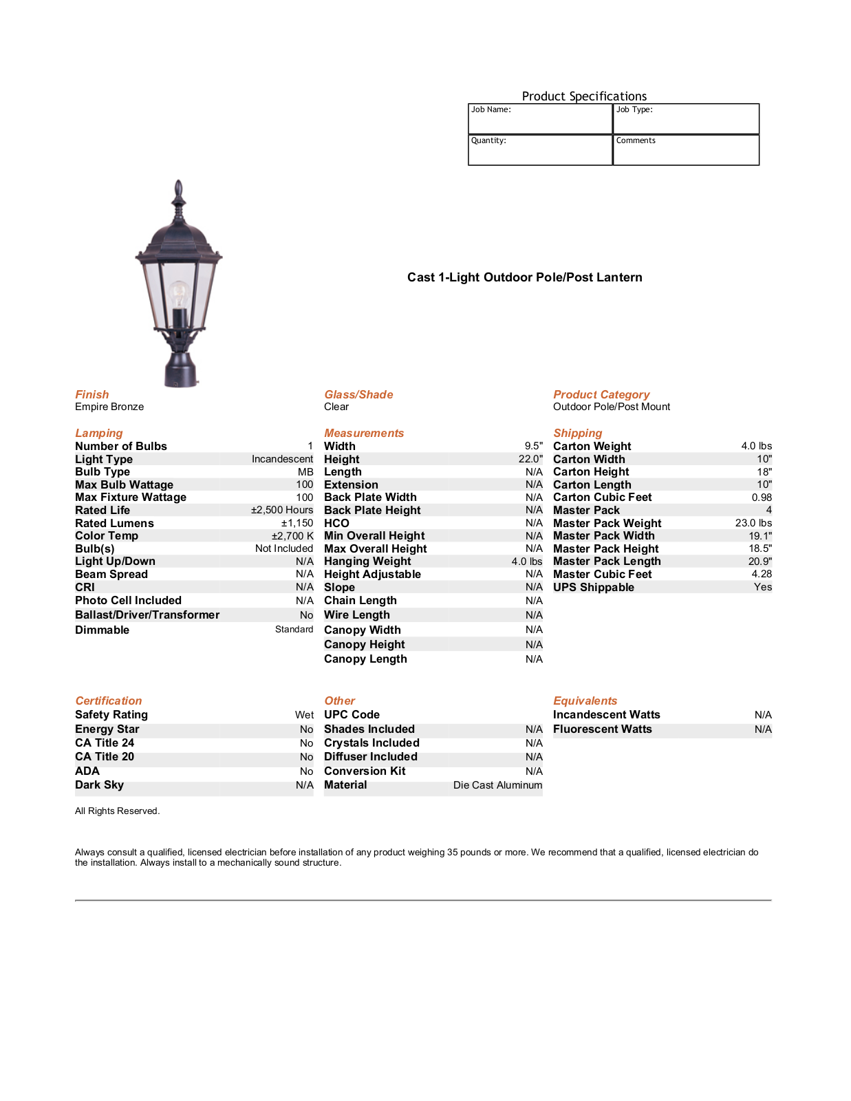 Alcott Hill W004771751 Specifications - ManualMachine.com
