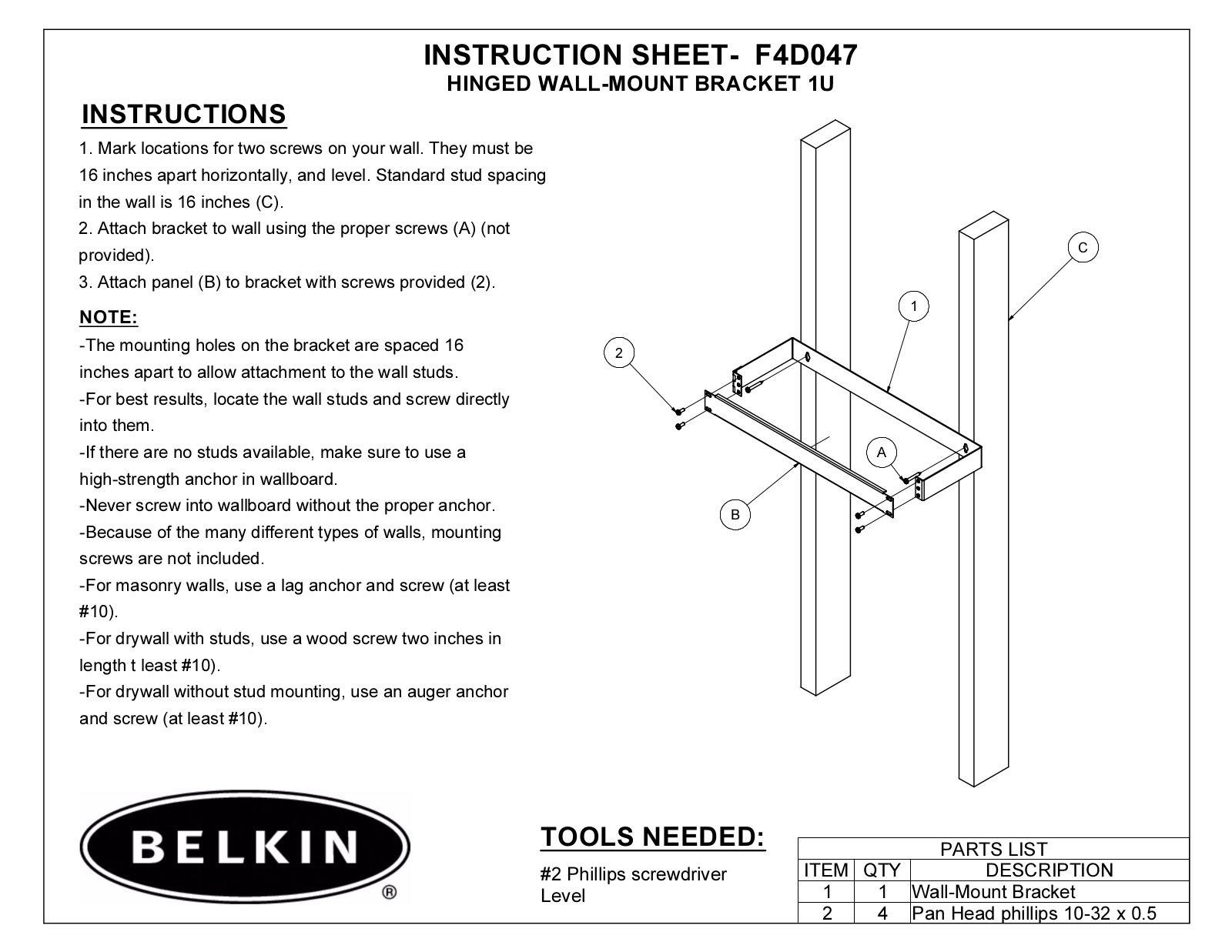 Belkin F4D047 User Manual