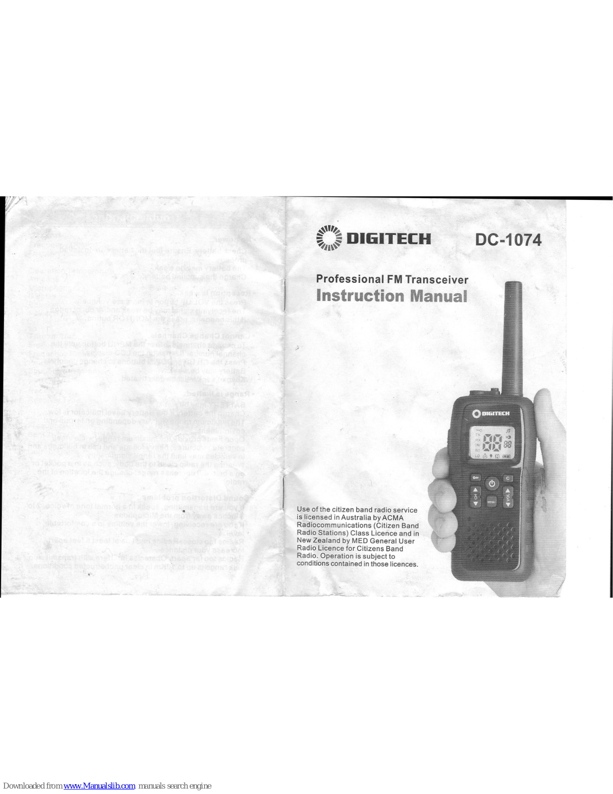 DigiTech DC-1074 Instruction Manual - ManualMachine.com