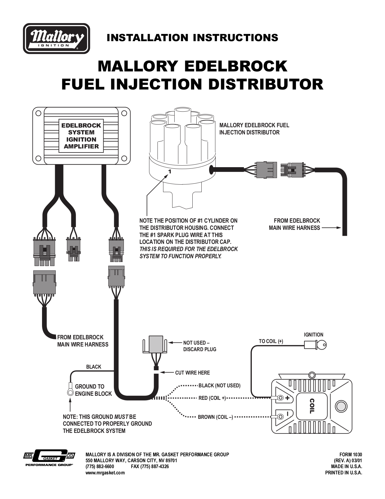 Mallory Ignition 6148201, 6164501 User Manual - ManualMachine.com