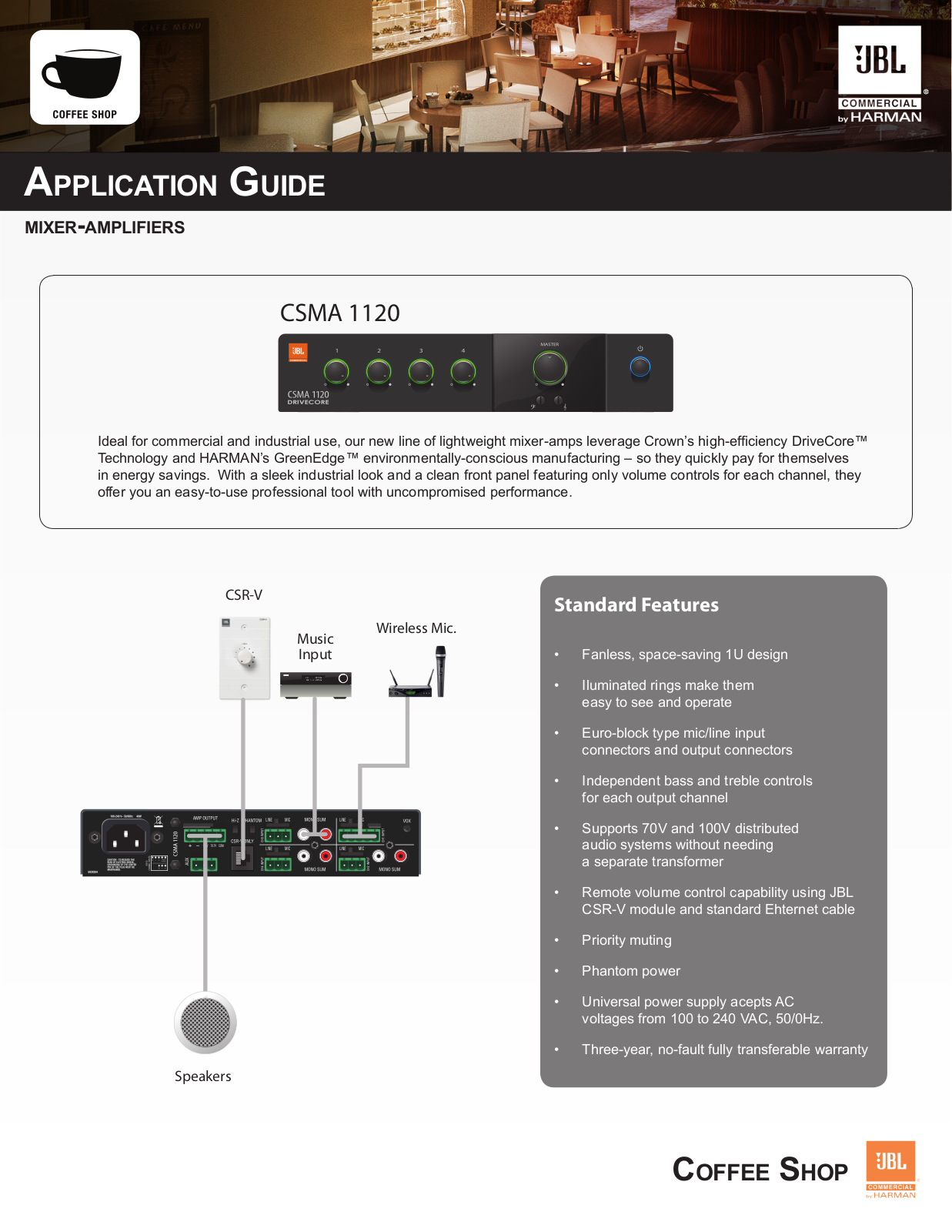 JBL CSMA1120 Users Manual