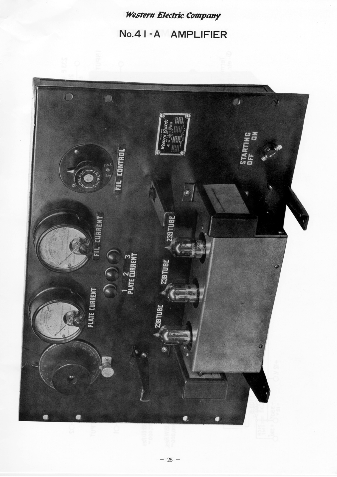 Western Electric 41-A Schematic