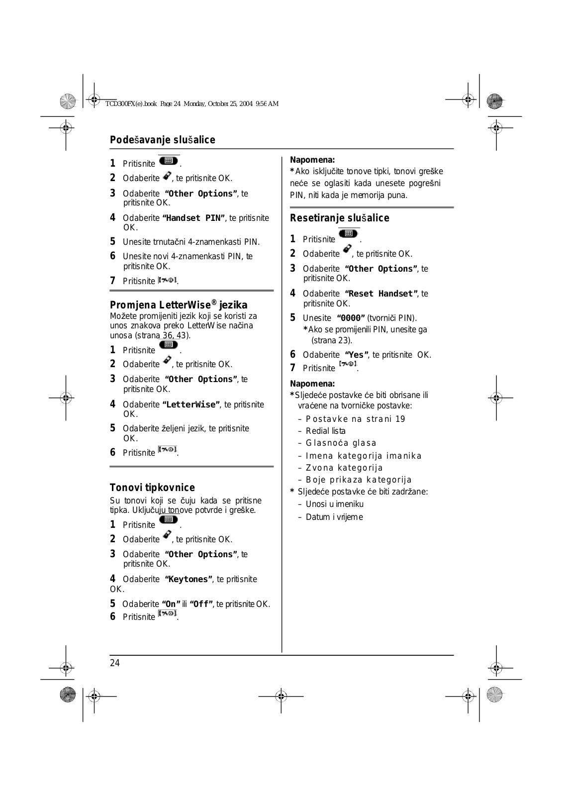 Panasonic KX-TCD300 Instructions Manual