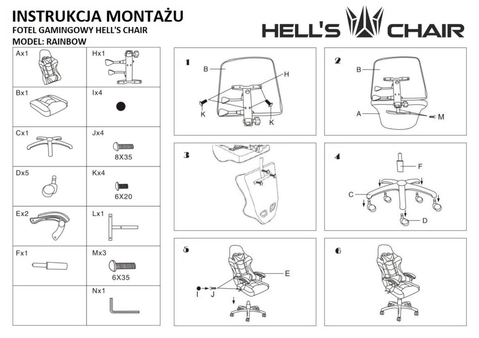 HELL'S CHAIR Rainbow User guide - ManualMachine.com