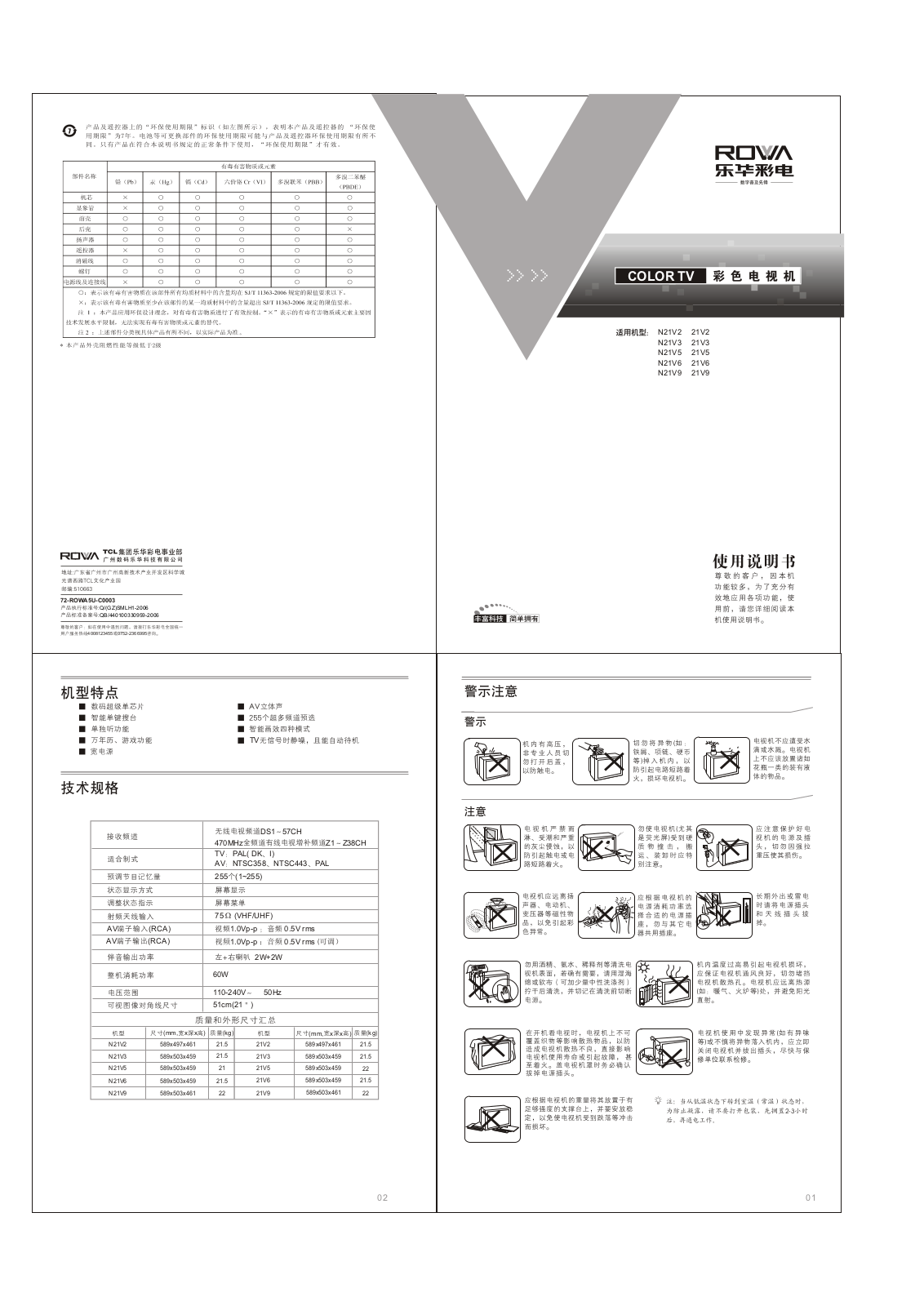 ROWA N21V2, N21V3, N21V5, N21V6, N21V9 User Manual - ManualMachine.com