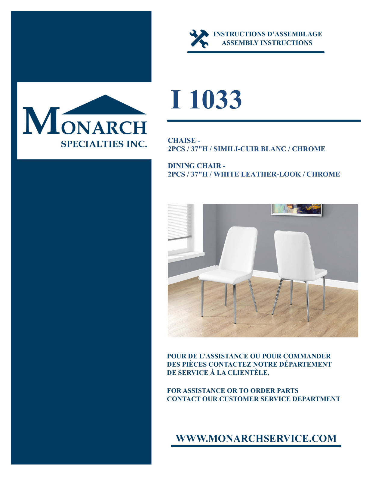 Monarch I1033 Assembly Guide