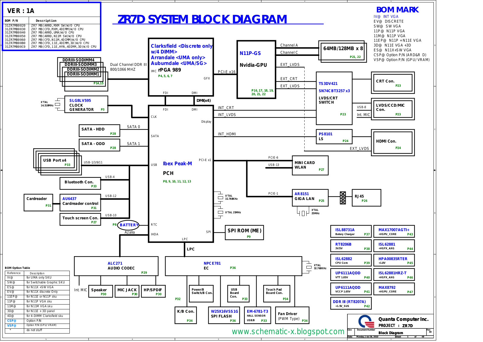 Acer ASPIRE 5745DG Schematics