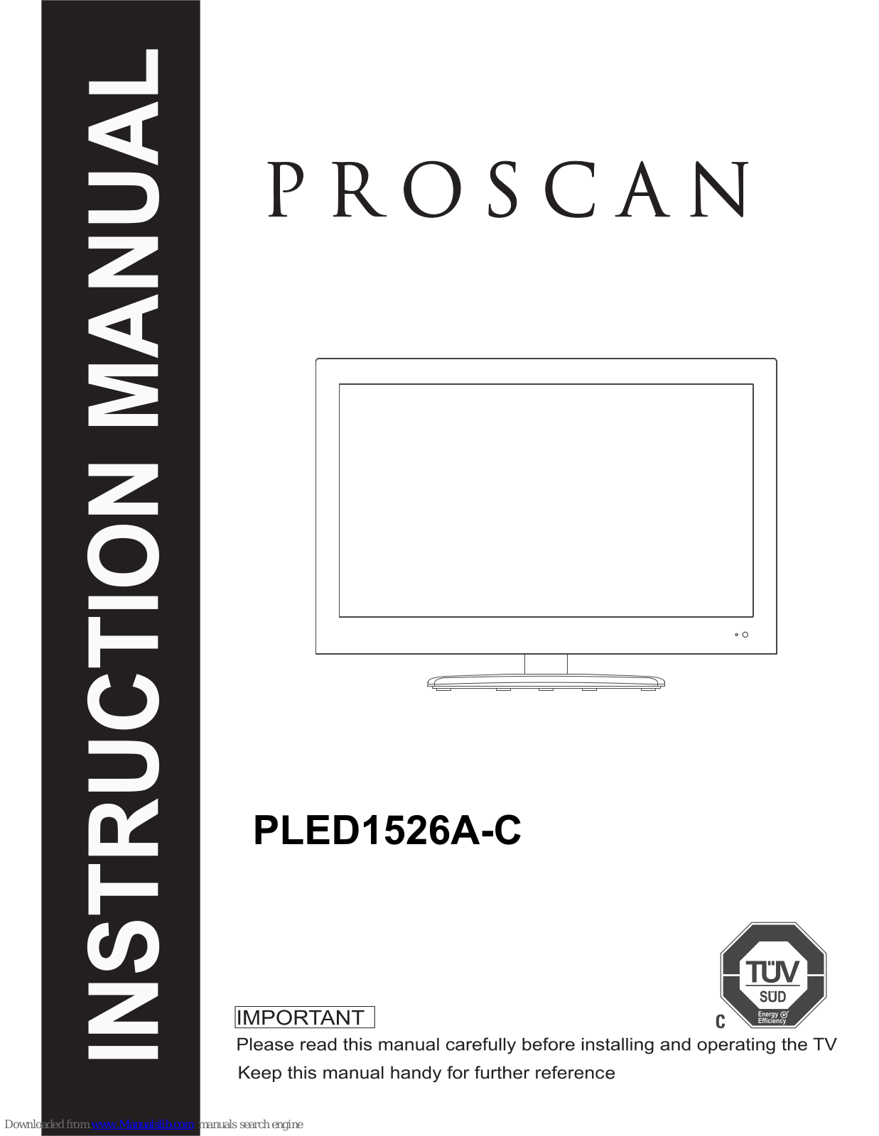 ProScan PLED1526A-C Instruction Manual