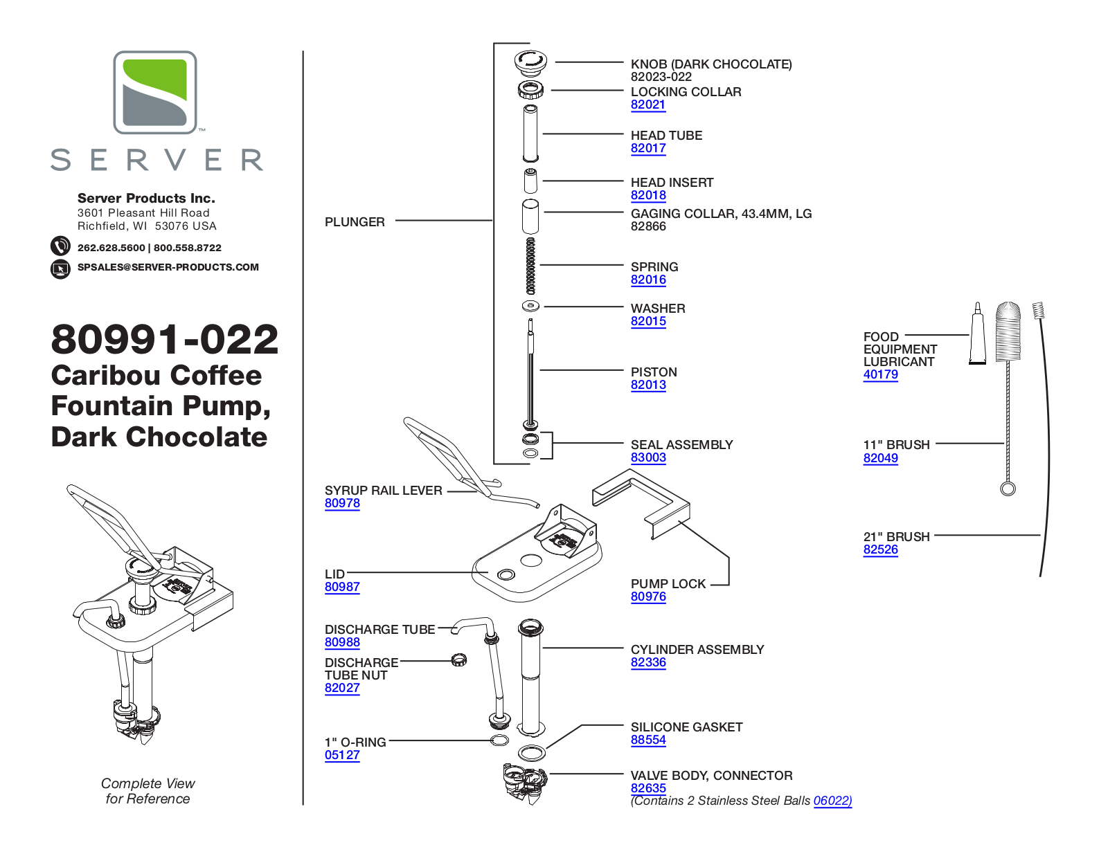 Server 80991-022 Parts Manual