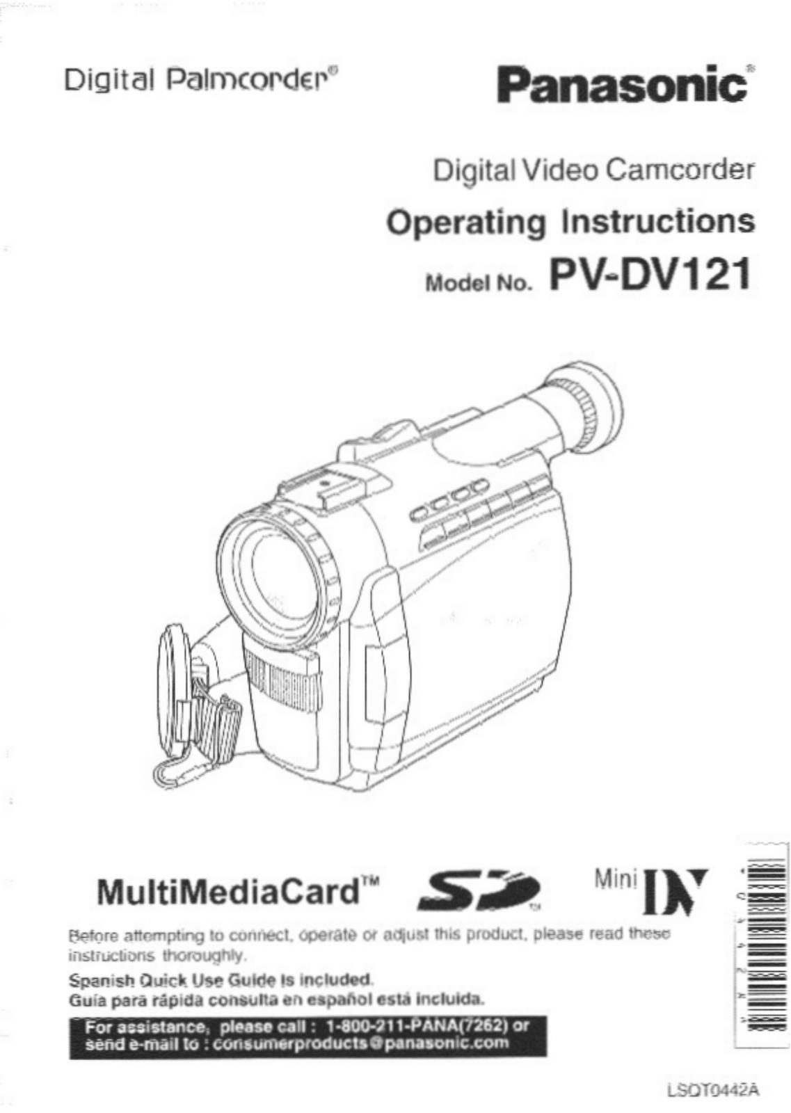 Panasonic PV-DV121 Operating Instruction
