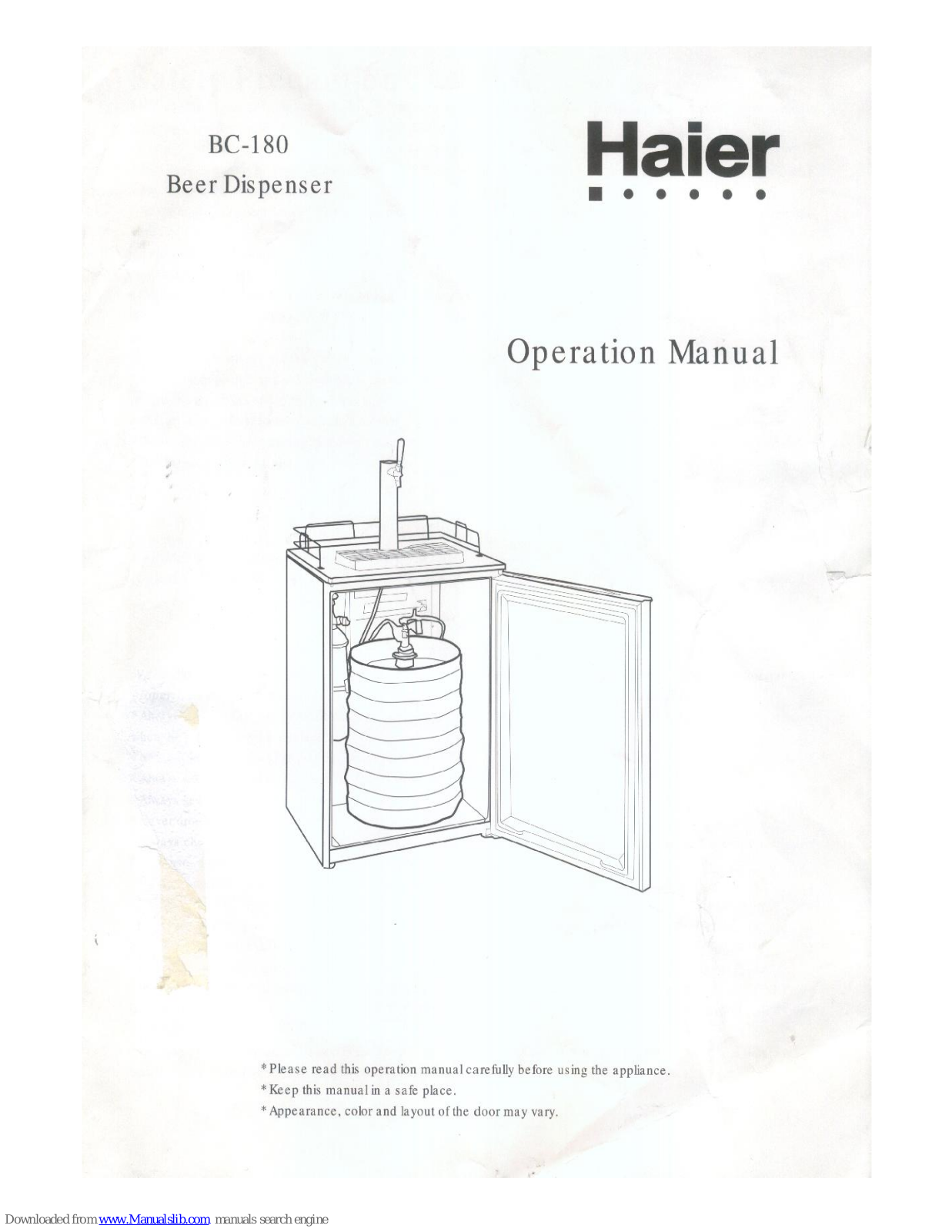 Haier HBF05EABB Operation Manual