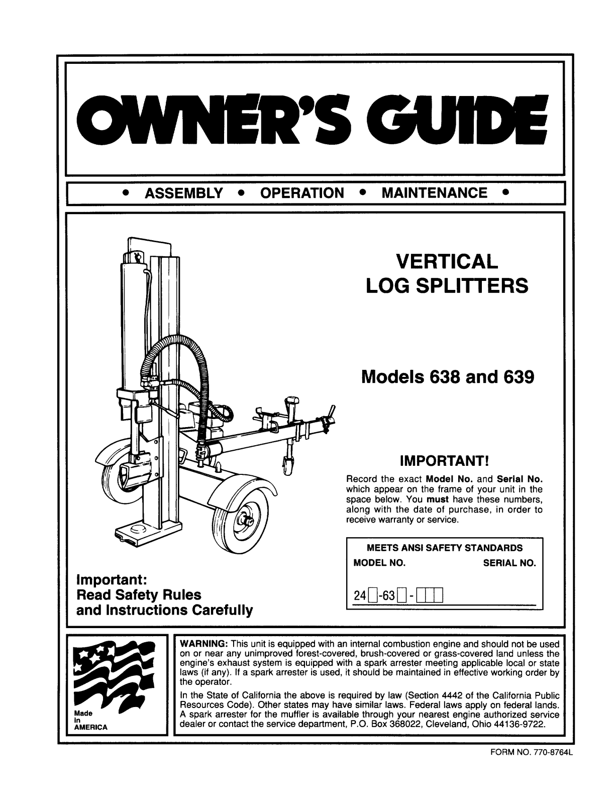 MTD 639 User Manual