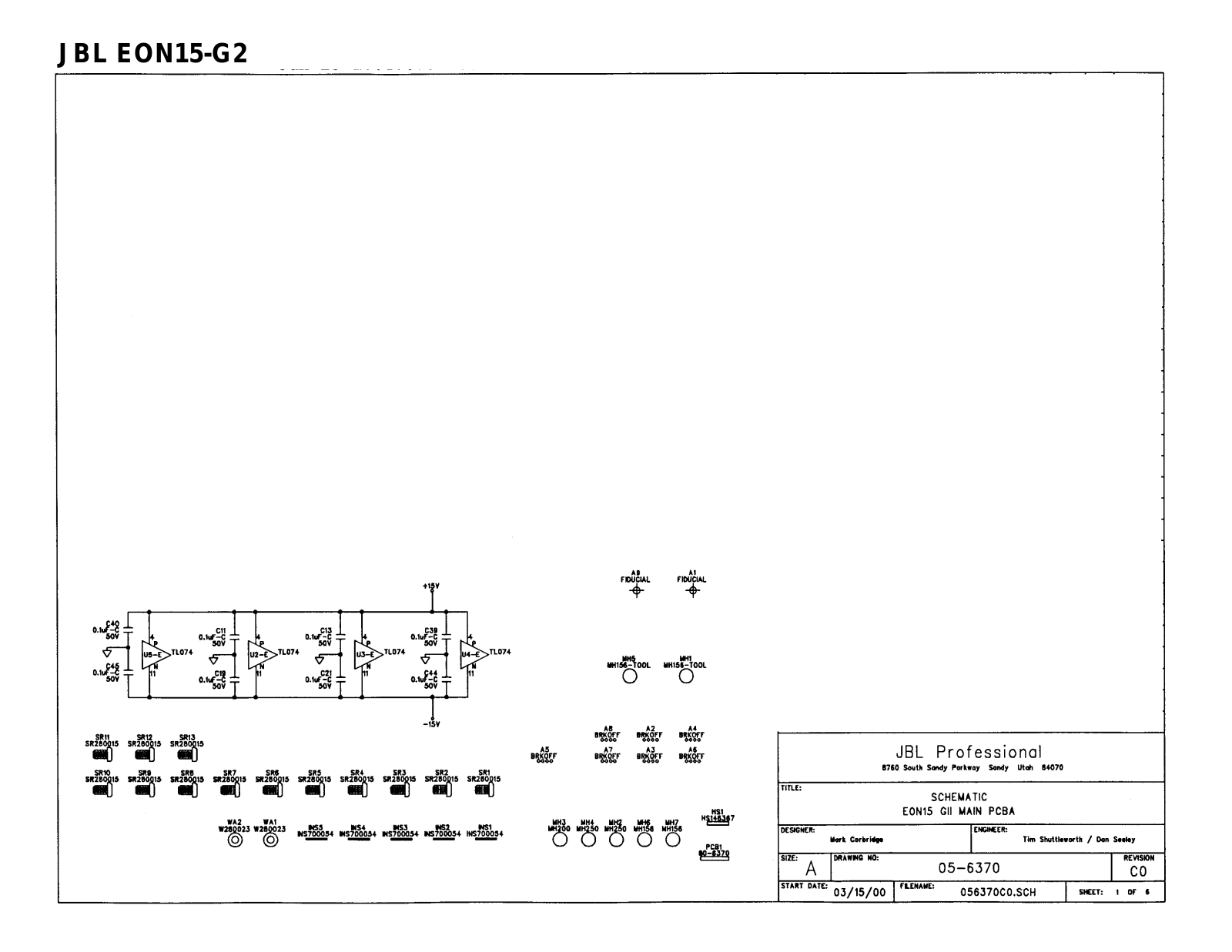 JBL EON 15  G2 Schematic