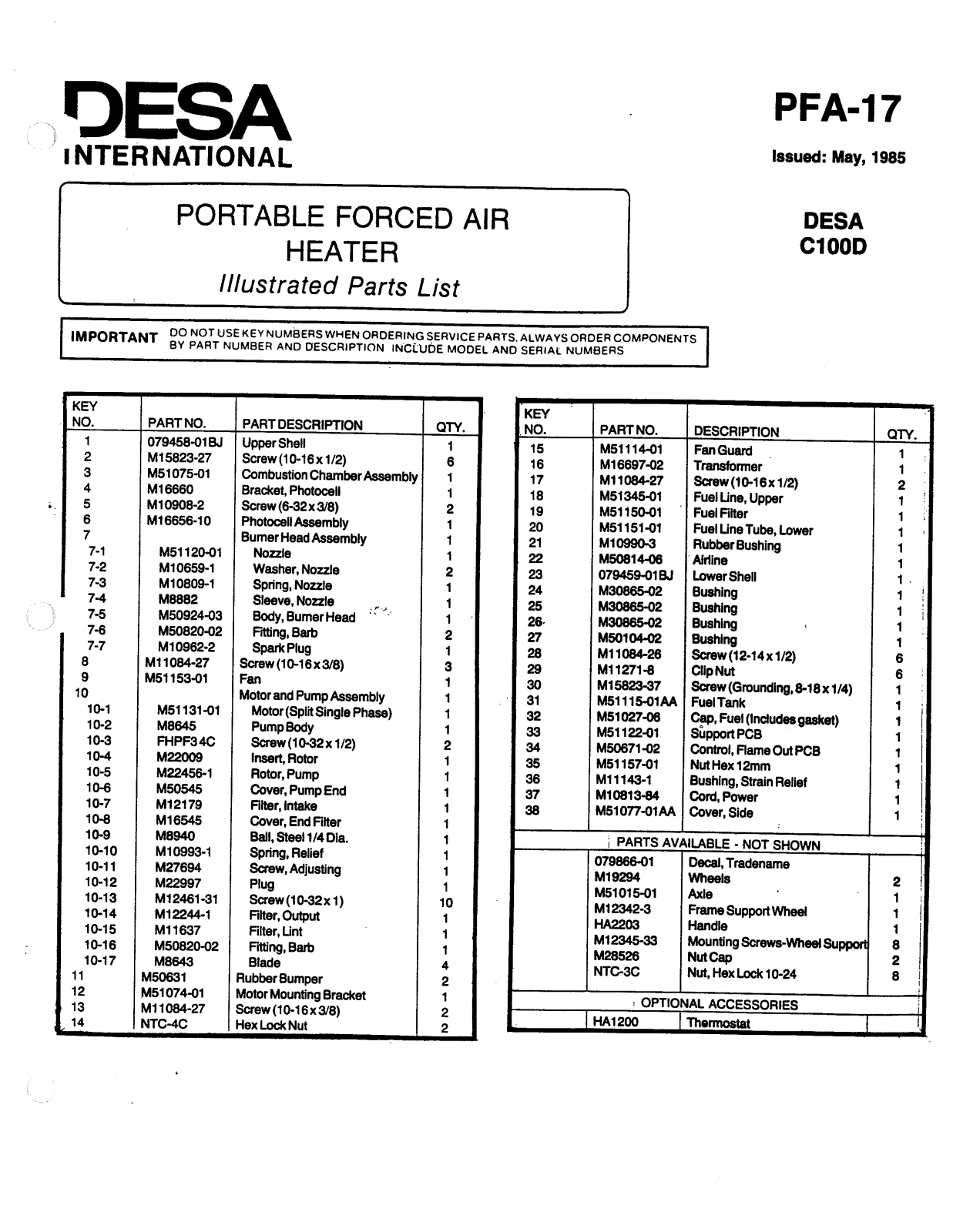 Desa Tech C100D Owner's Manual