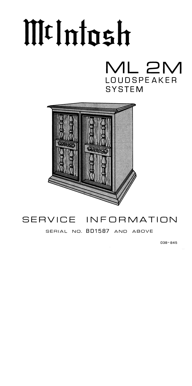 McIntosh ML-2-M Service manual