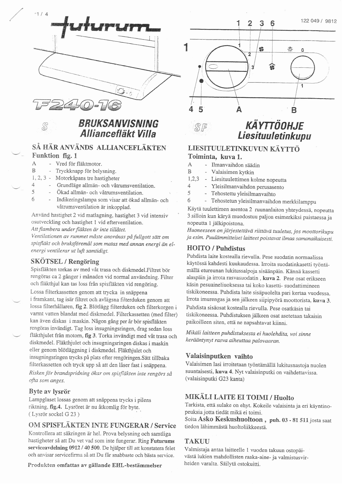 Futurum F 240-16 User Manual