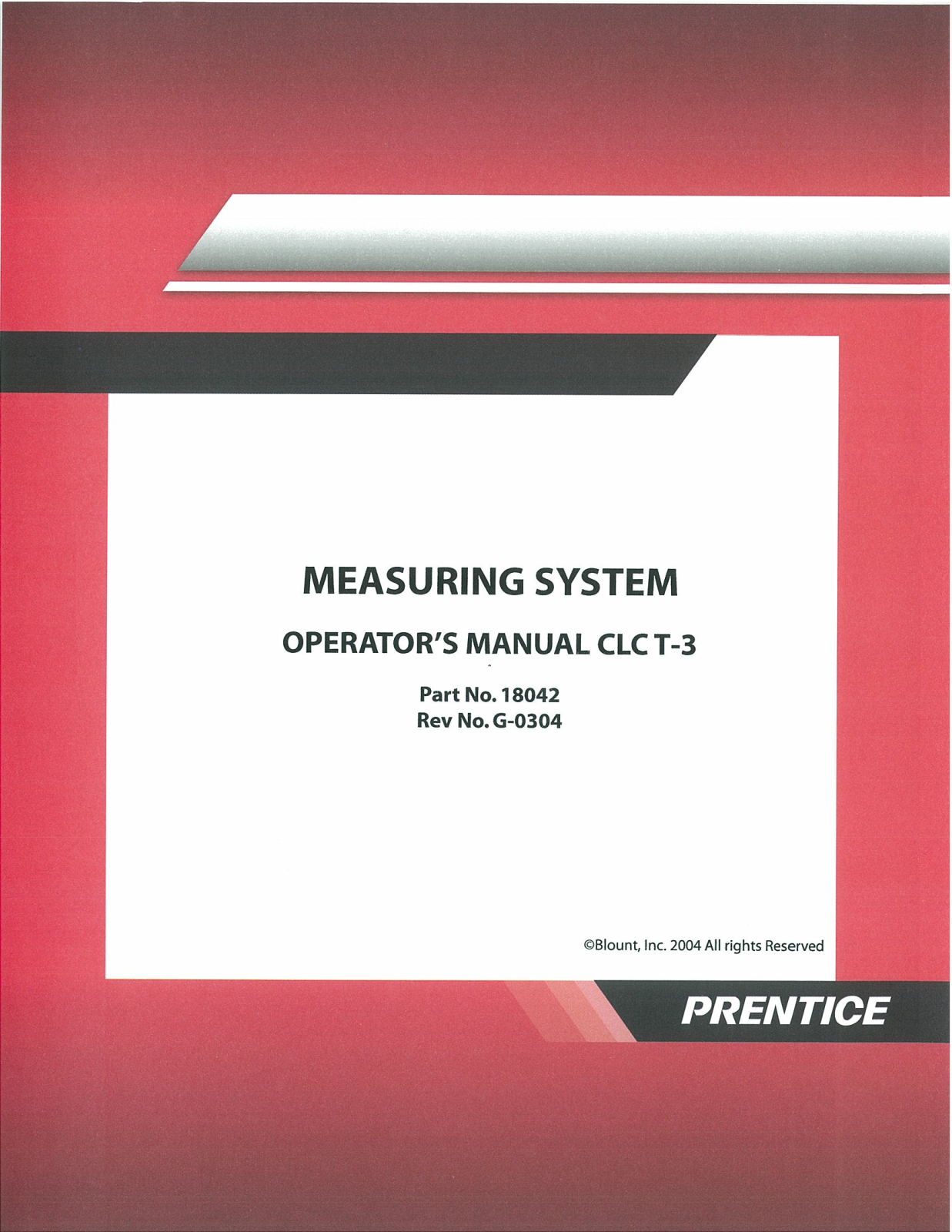 Blount CLC T-3 User Manual - ManualMachine.com