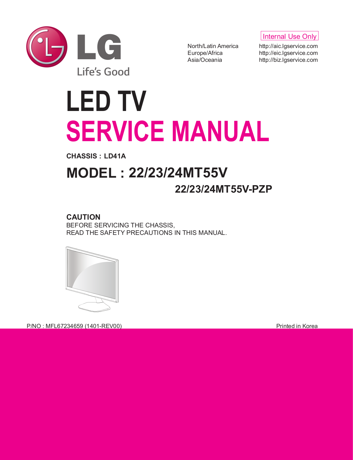 LG 22MT55V, 23MT55V, 24MT55V Schematic