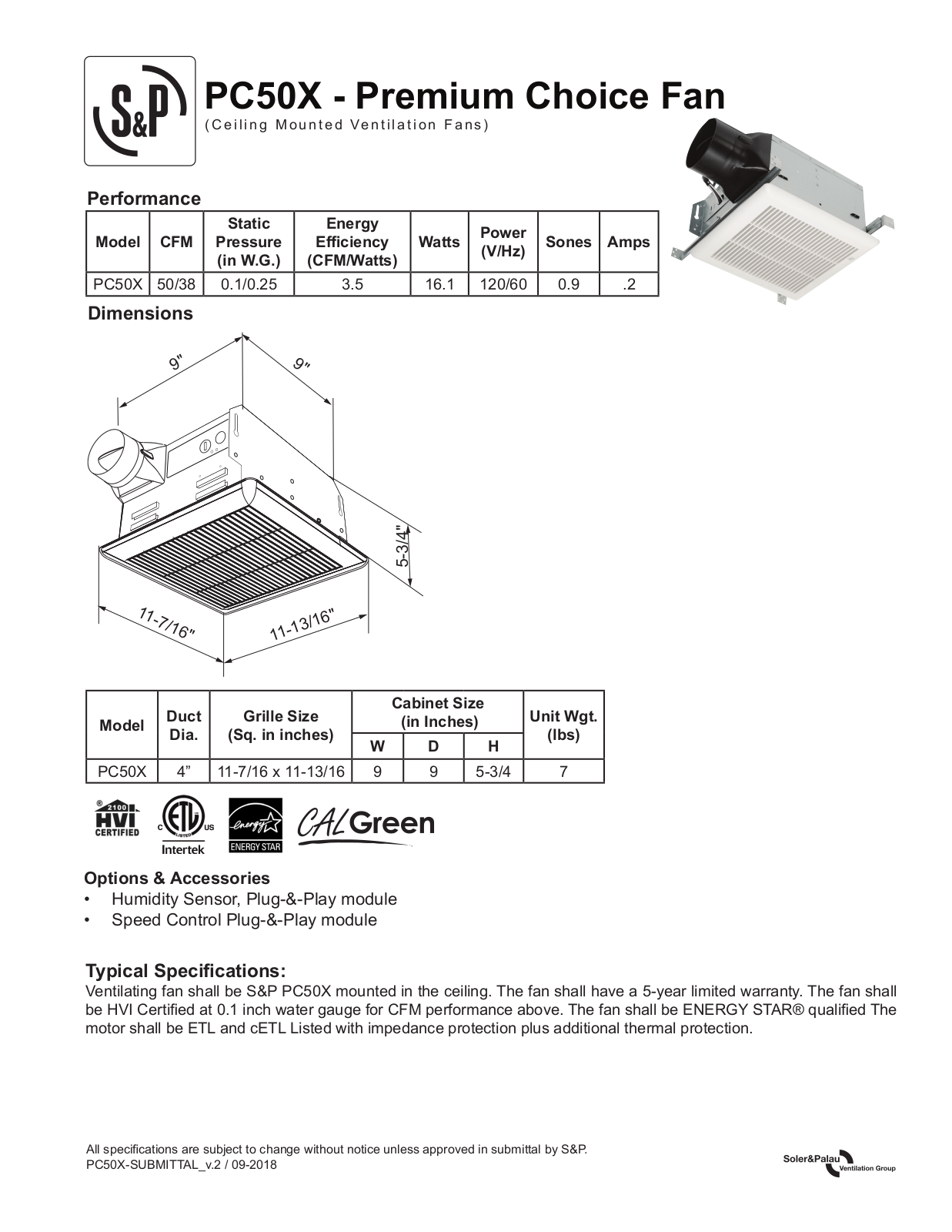 S&P PC50X Submittal - ManualMachine.com