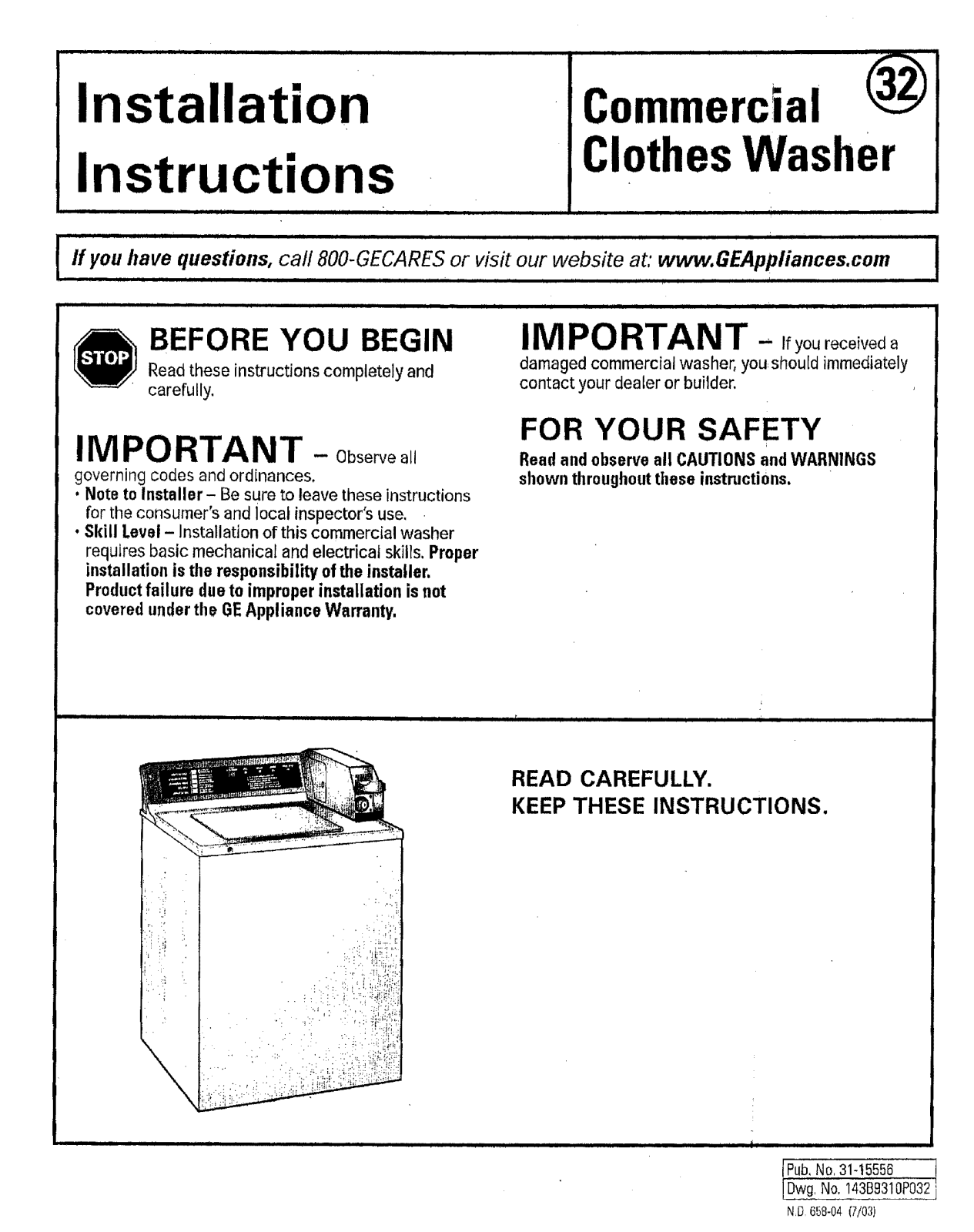 GE WNCJ2050D0WC, WNCK2050D0WC, WNCK2050D1WC, WNRD2050D1WC, WNRD2050DCWC Installation Guide - ManualMachine.com