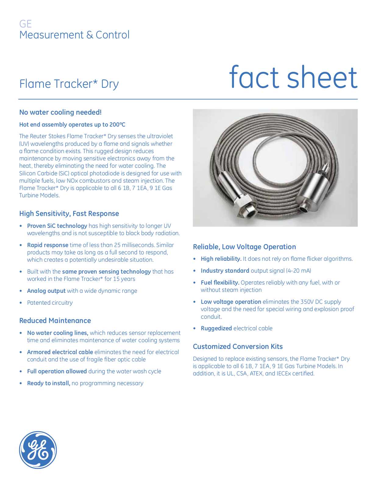 GE Flame Tracker Fact Sheet