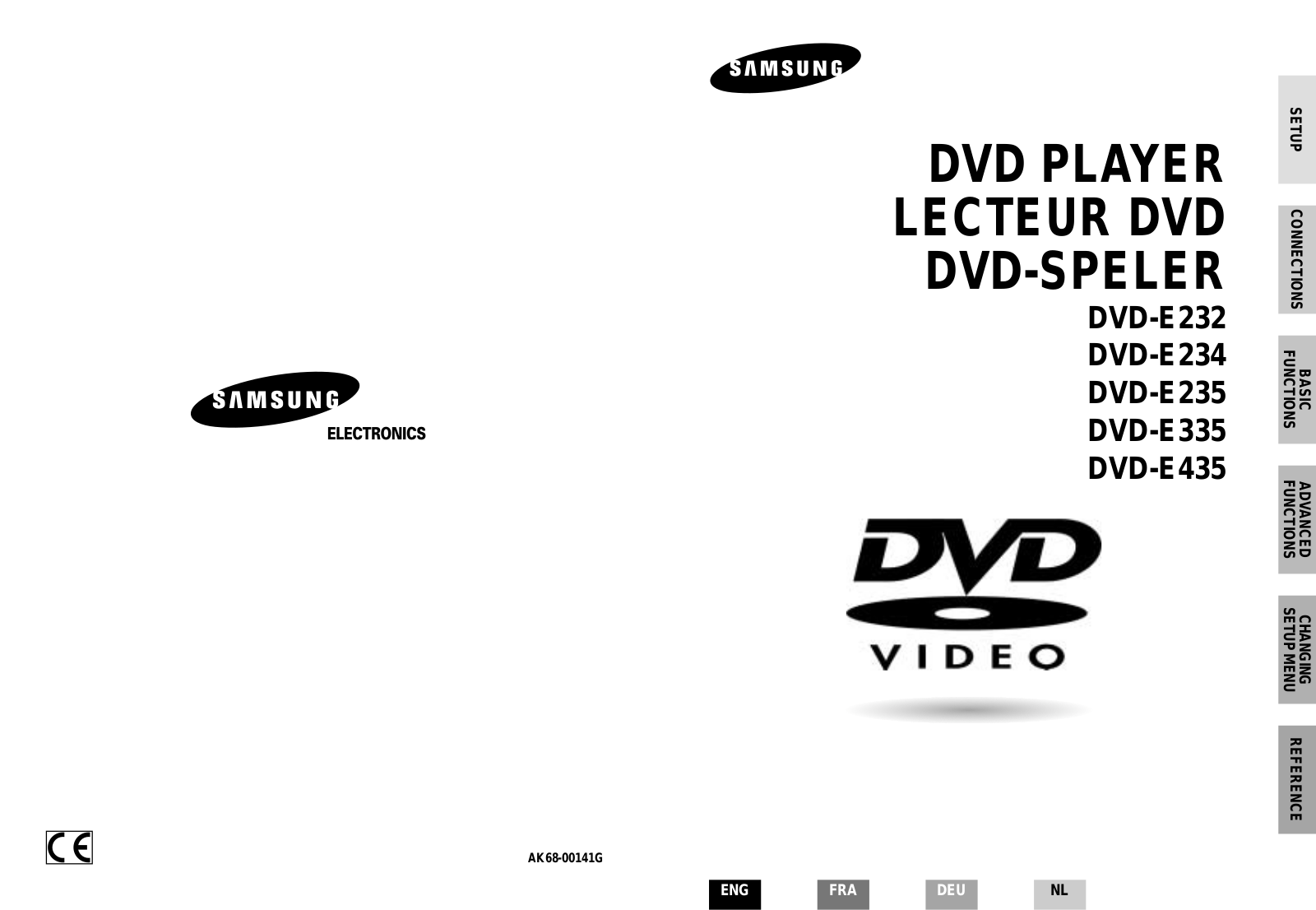 SAMSUNG DVD-E435, DVD-E335, DVD-E234, DVD-E232, DVD-E235 User Manual