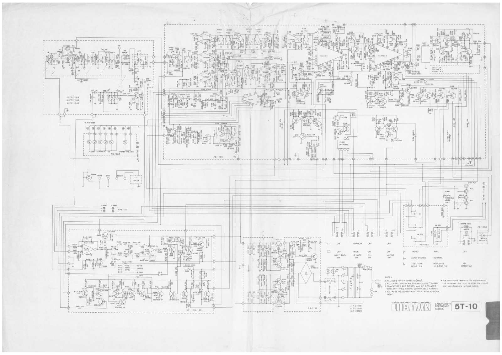 Luxman 5-T-10 Schematic