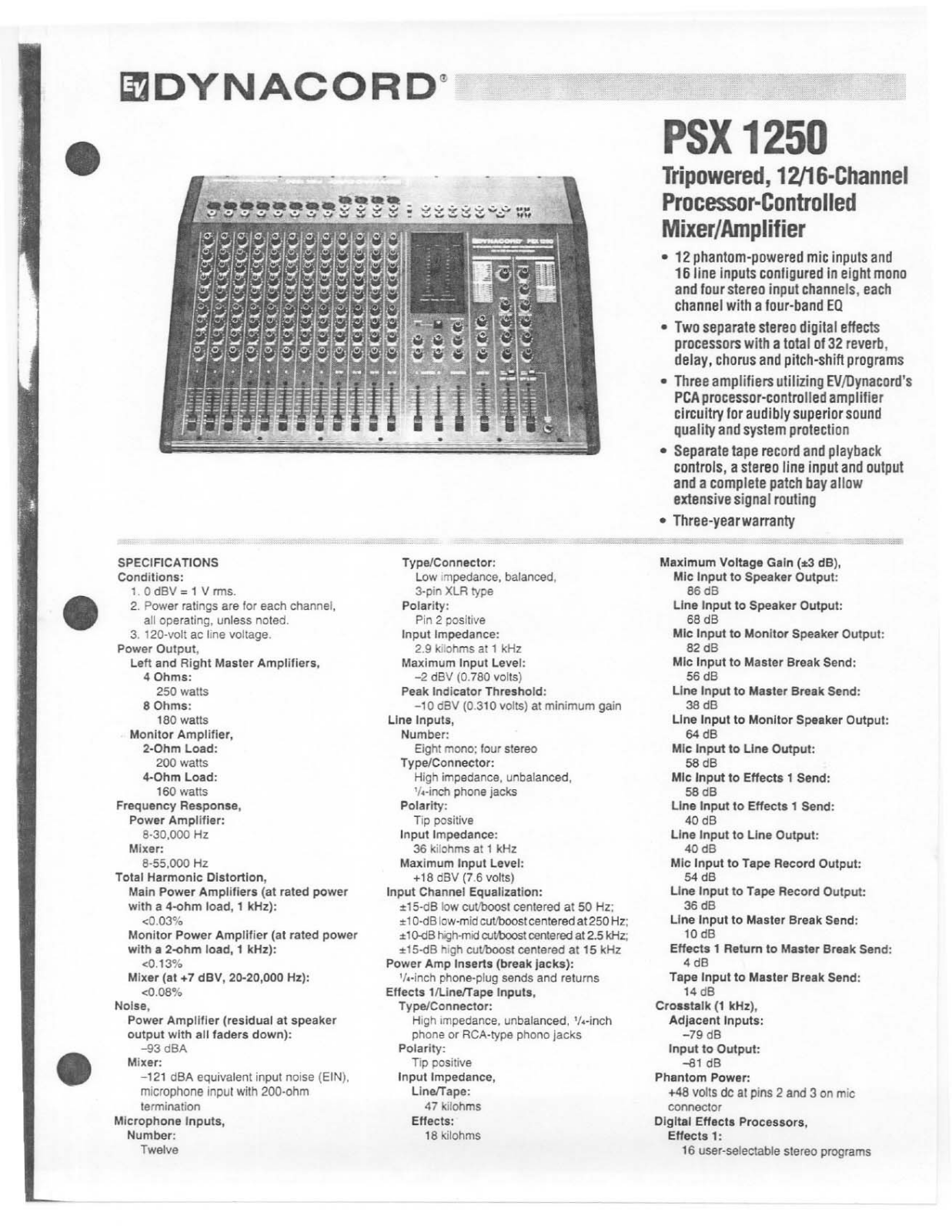 Electro-Voice PSX 1250 User Manual