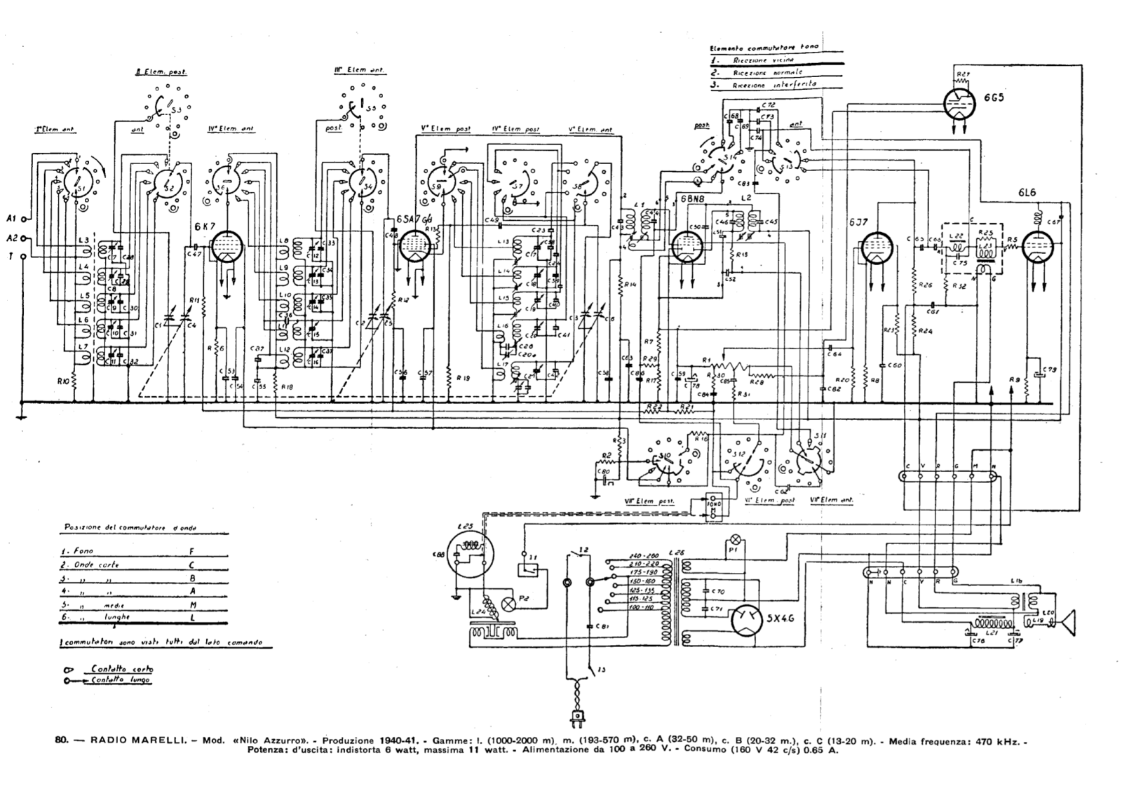 Radiomarelli 7a96 nilo azzurro schematic - ManualMachine.com
