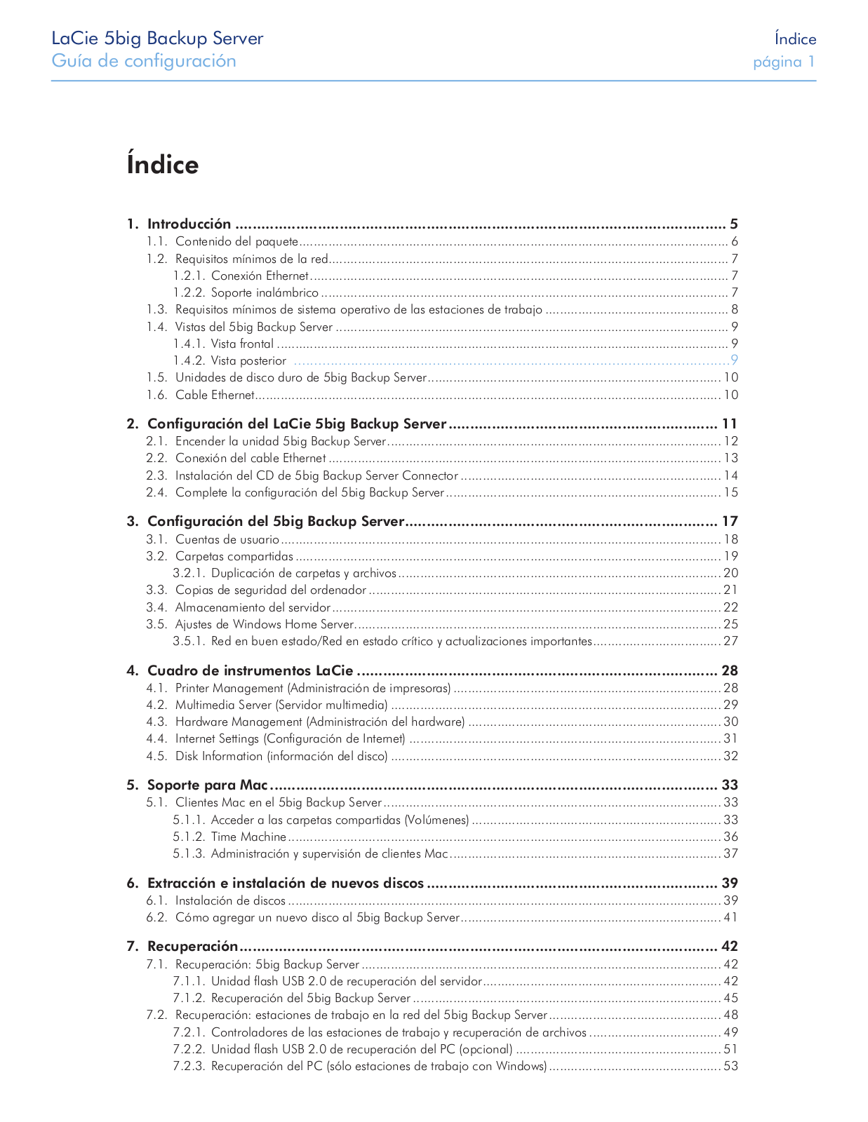 Lacie 5BIG BACKUP SERVER Configuration Manual