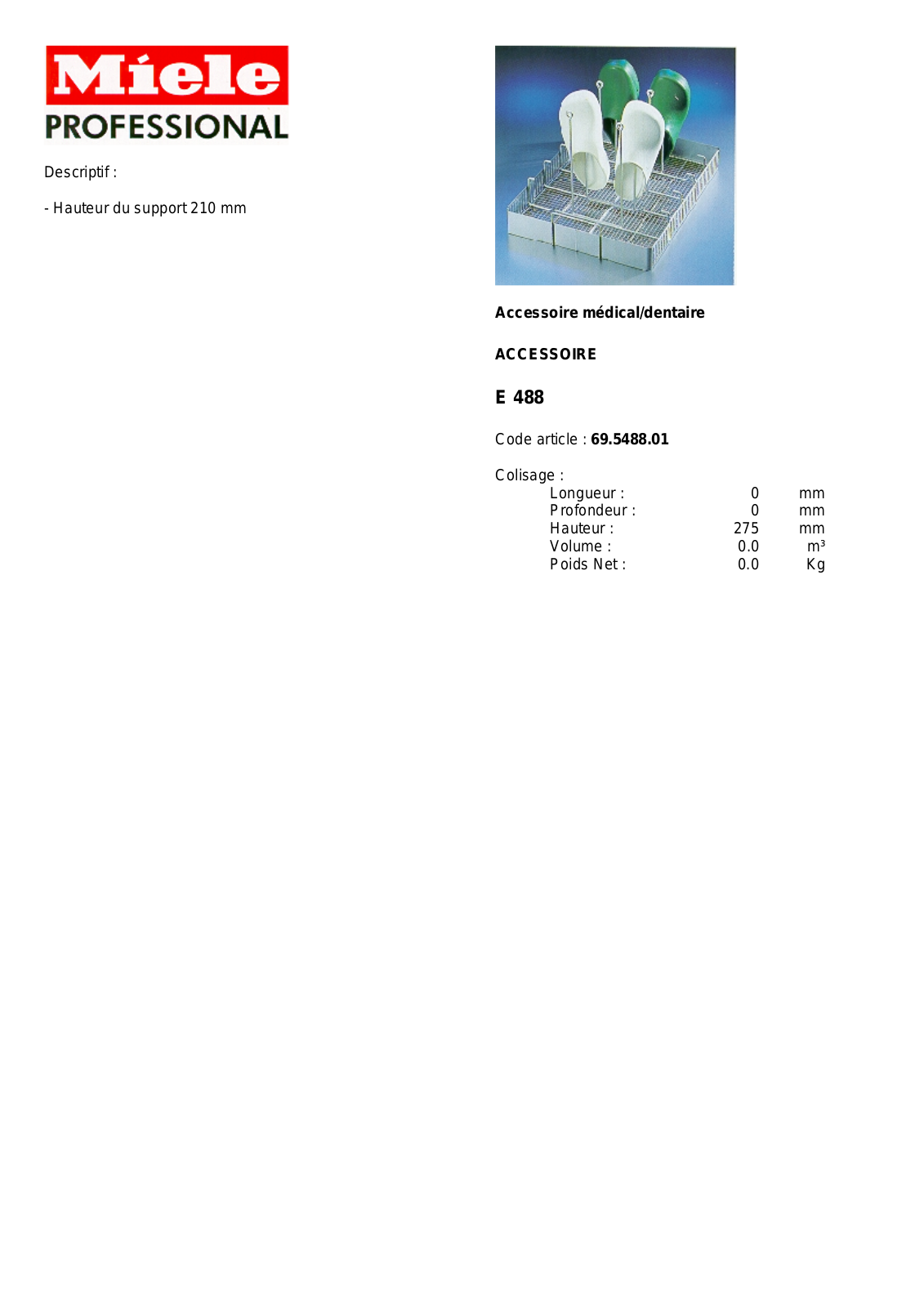 MIELE E 488 DESCRIPTIF User Manual - ManualMachine.com