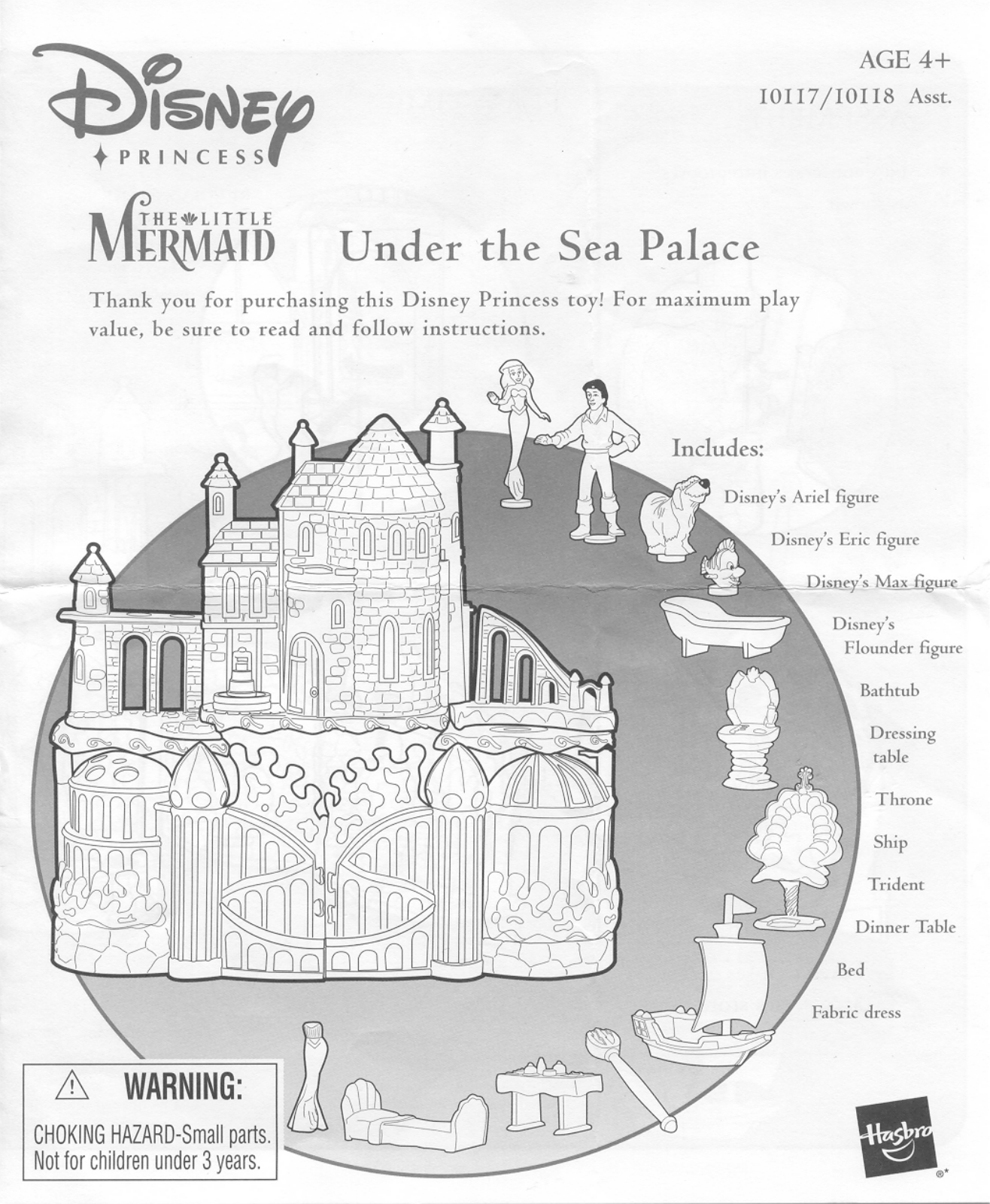 HASBRO Little Mermaid Under the Sea Palace User Manual