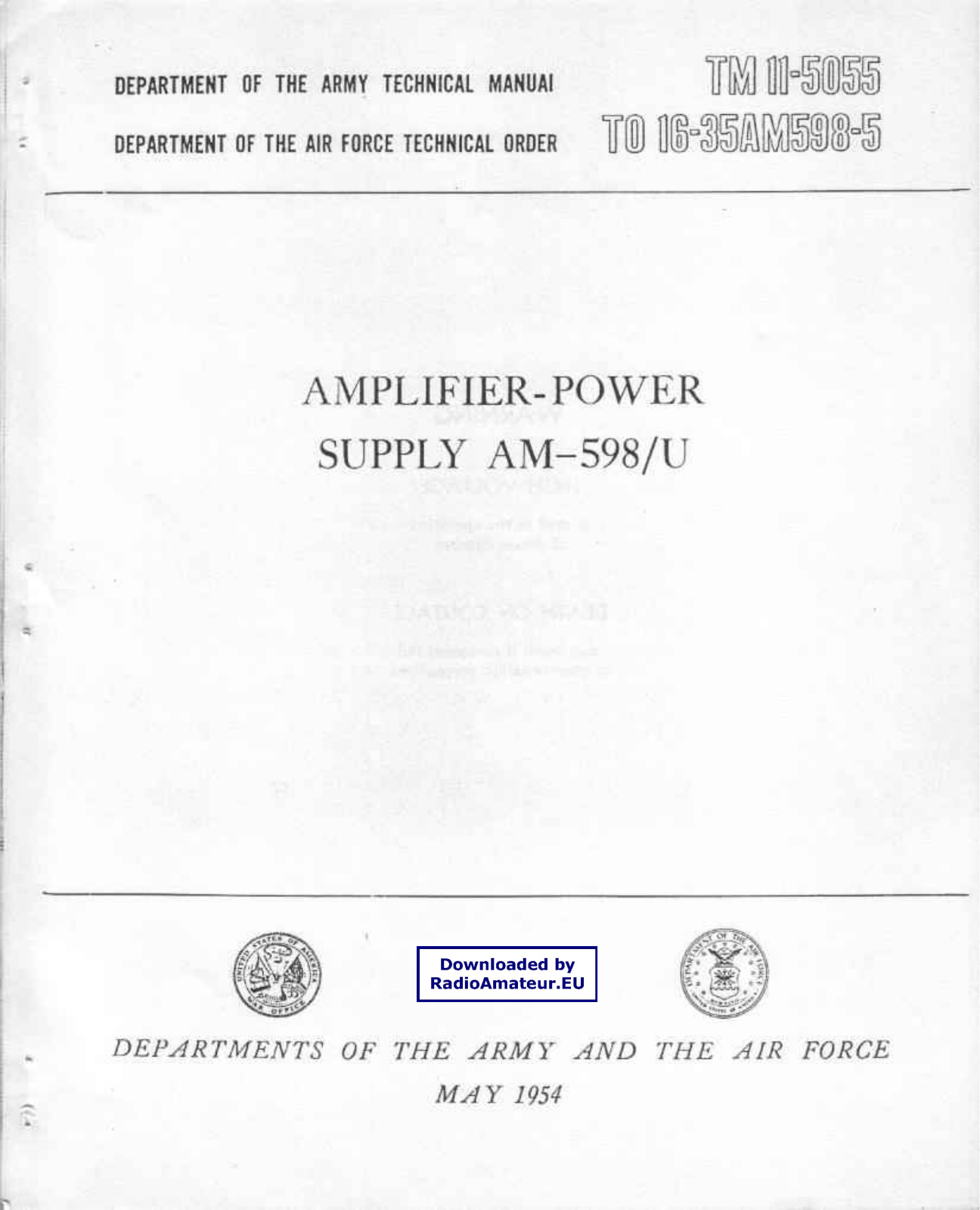 Pozosta AM-589U, TM-11-5055 User Manual