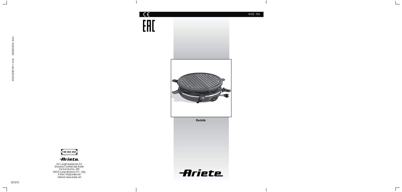 Ariete 795 User guide - ManualMachine.com