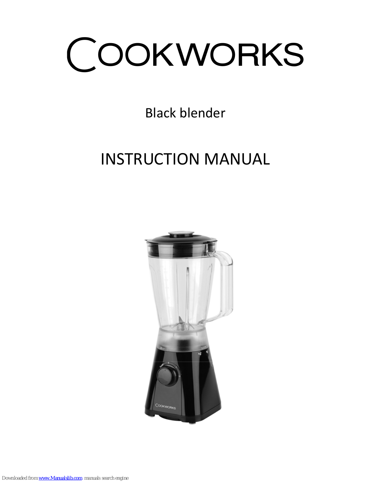 Cookworks Black Instruction Manual