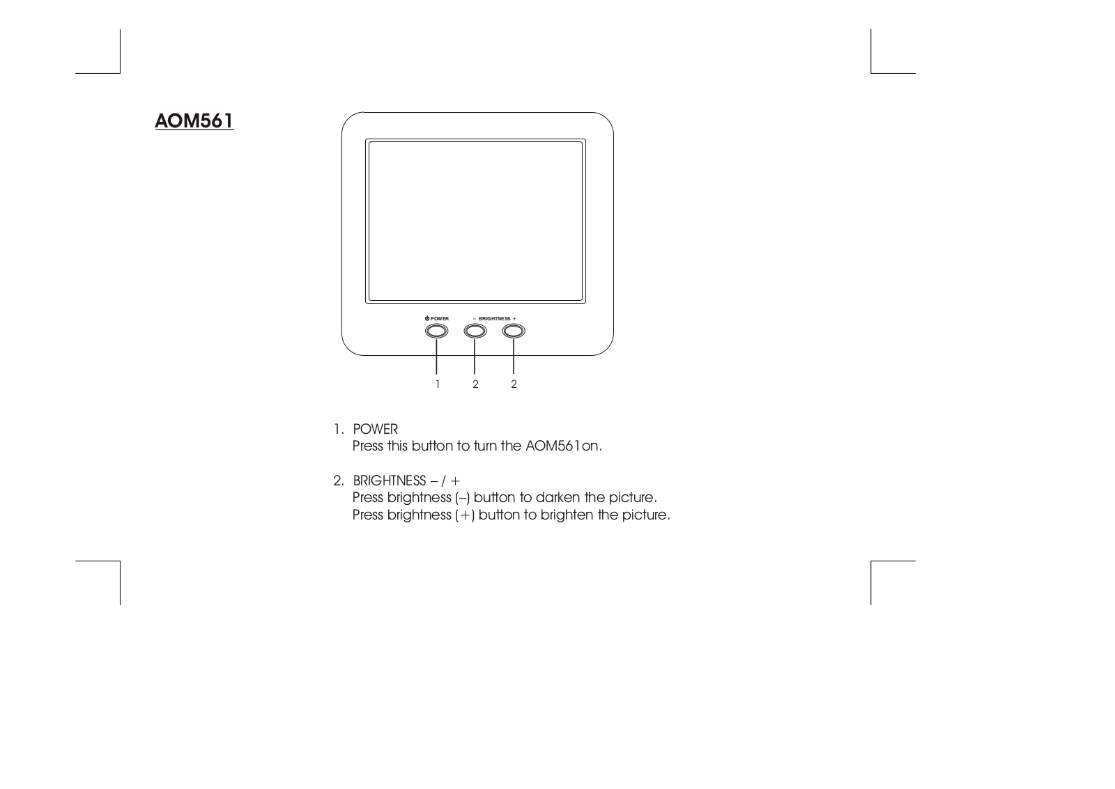 Audiovox AOM561 User Manual