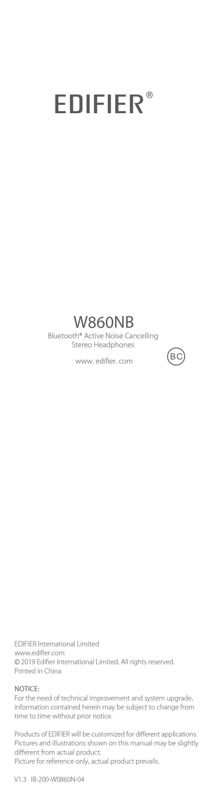Edifier W860NB User guide - ManualMachine.com