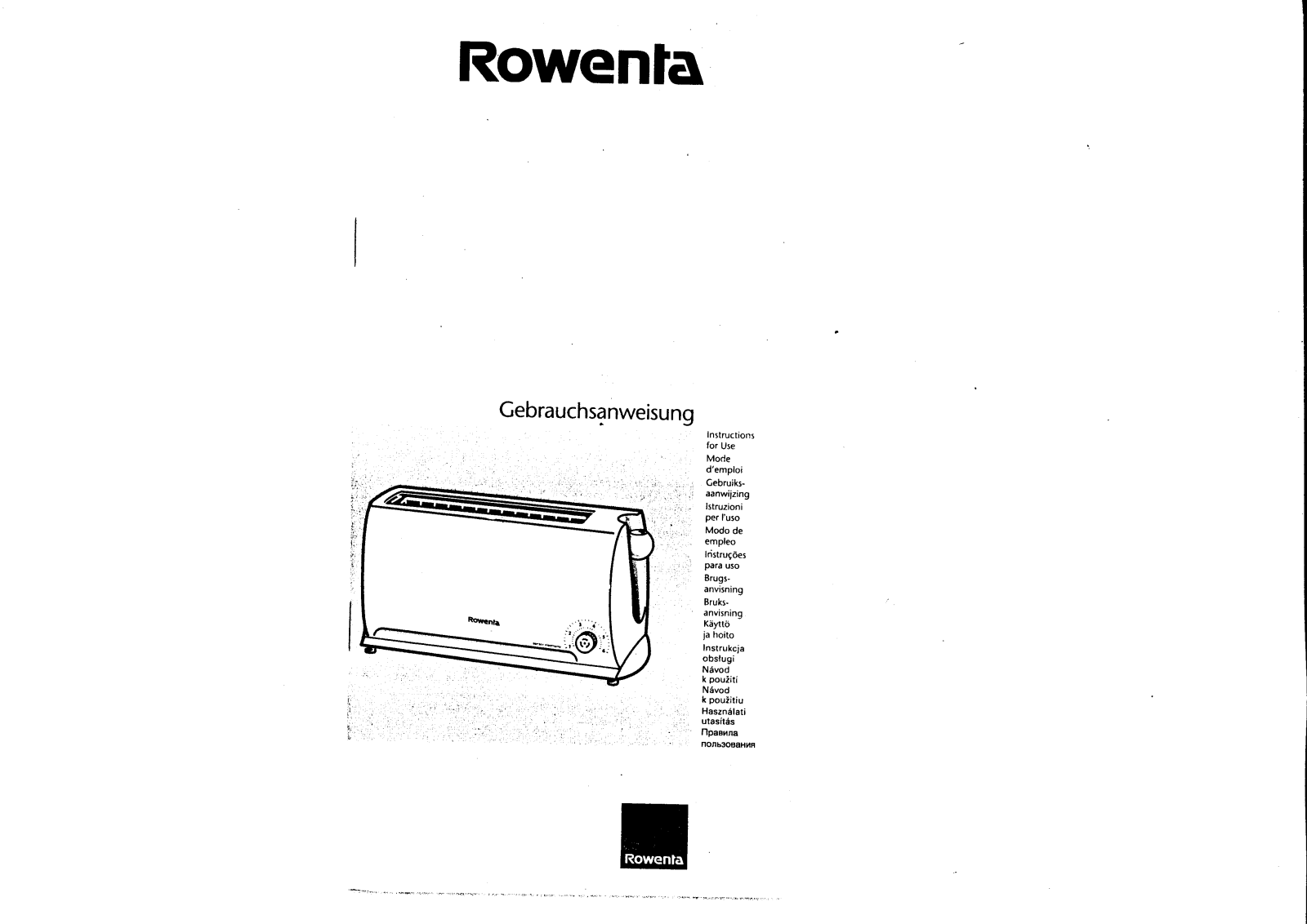 ROWENTA TP 500 User Manual