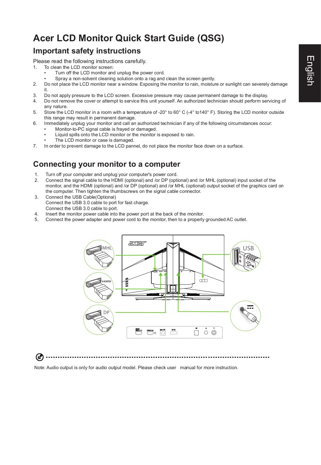 Acer UM.JX1EE.005 Quick Start Guide