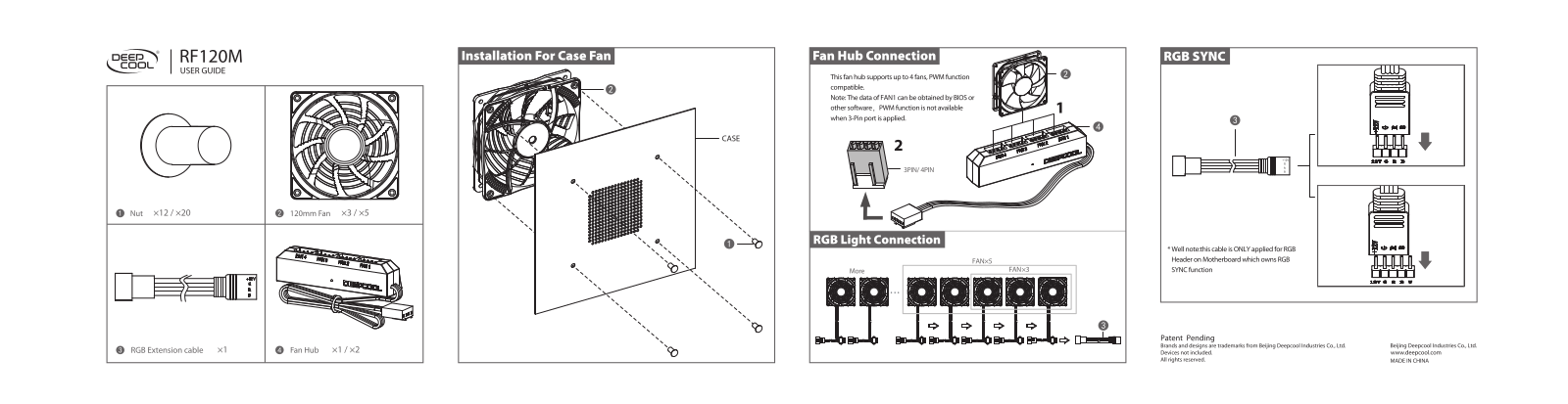 DeepCool RF120M operation manual