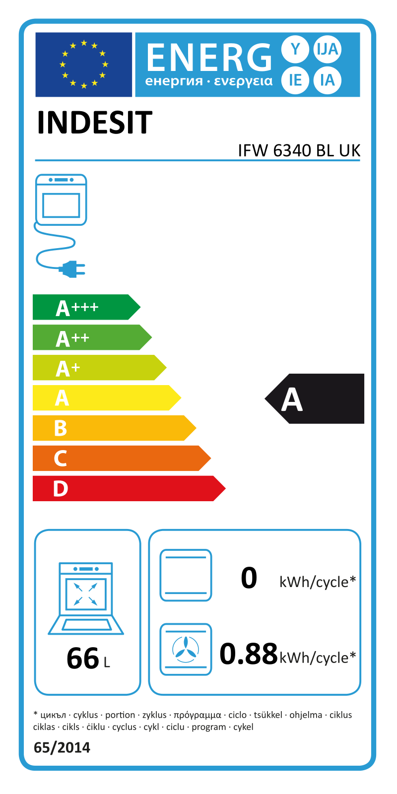 Indesit IFW 6340 BL UK Instruction manual