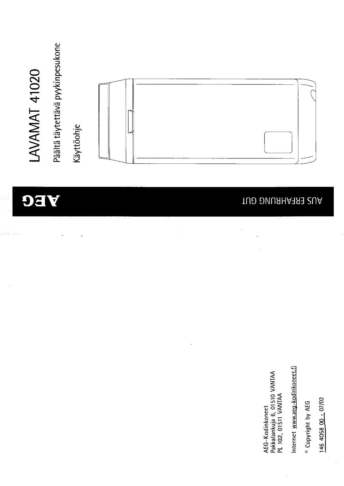AEG LAV41020 Manual